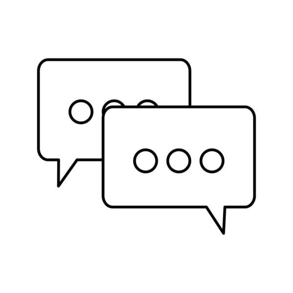 Comunicación burbujas silueta estilo icono vector diseño — Vector de stock