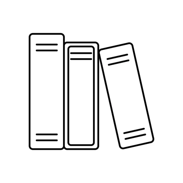 Isolé livres éducatifs silhouette style icône vectoriel design — Image vectorielle