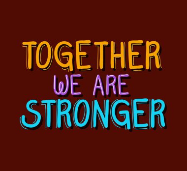 Birlikte daha güçlü harf vektör tasarımlarıyız.