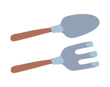 Kürek ve tırmık vektör tasarımı