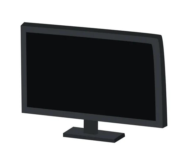 Design de vetor de tv preto isolado — Vetor de Stock