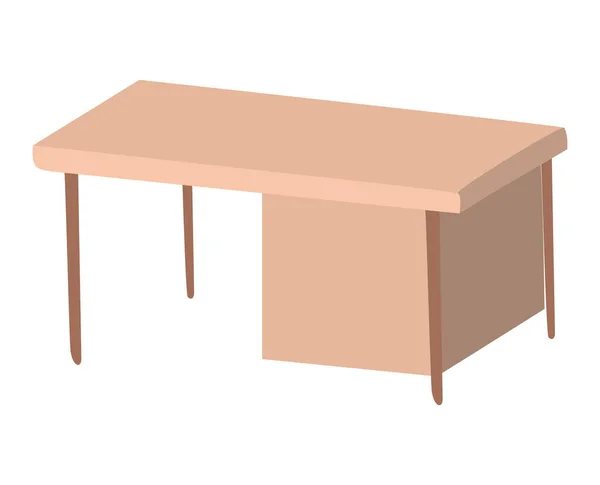 Design vettoriale della scrivania per ufficio isolato — Vettoriale Stock