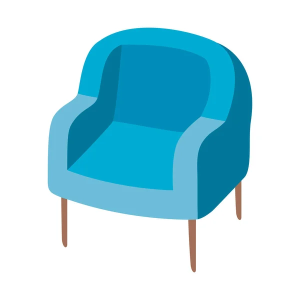 Odizolowana konstrukcja wektora niebieskiego krzesła — Wektor stockowy