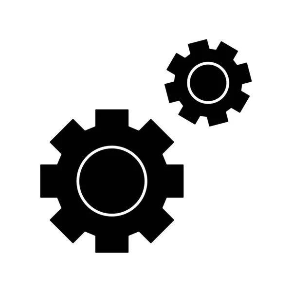 Gears silhouette style icon vector design — Stock Vector