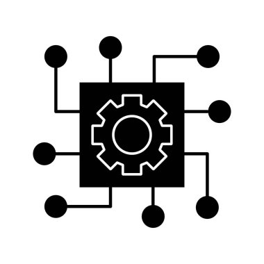 devre siluet biçim vektör tasarımı ile dişli