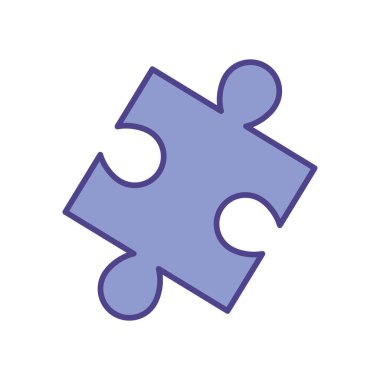 İzole edilmiş bulmaca satırı ve biçim ikonu vektör tasarımını doldur