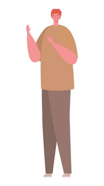 izole edilmiş Avatar adam çizgi film vektör tasarımı