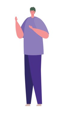 izole edilmiş Avatar adam çizgi film vektör tasarımı