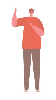 izole edilmiş Avatar adam çizgi film vektör tasarımı