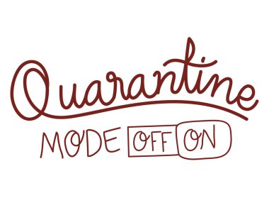 Metin vektör tasarımında izole edilmiş karantina modu