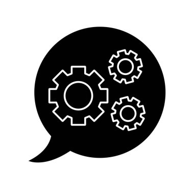 Kabarcık siluet biçim vektör tasarımı içindeki dişliler