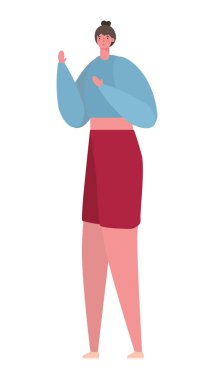 İzole edilmiş Avatar kadın çizgi film vektör tasarımı