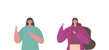 Kadınlar karikatür vektör tasarımını avatarlar