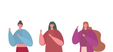 Kadınlar karikatür vektör tasarımını avatarlar