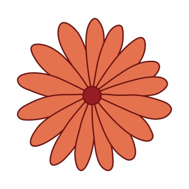 İzole çiçek ikonu vektör tasarımı