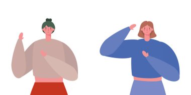 Kadınlar karikatür vektör tasarımını avatarlar