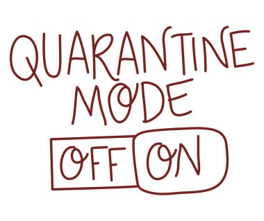 Metin vektör tasarımında izole edilmiş karantina modu
