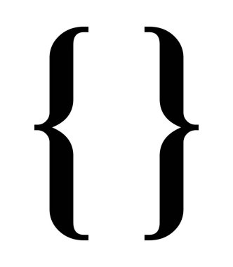 İzole iletişim parantezi ikonları vektör tasarımı