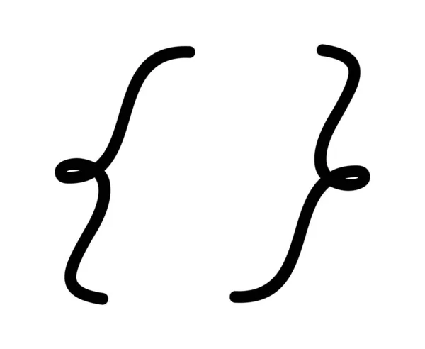 Isolé icônes de communication entre parenthèses conception vectorielle — Image vectorielle