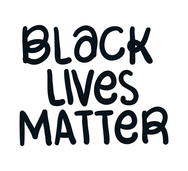 Black Lives Matter Schriftzug Vektordesign — Stockvektor