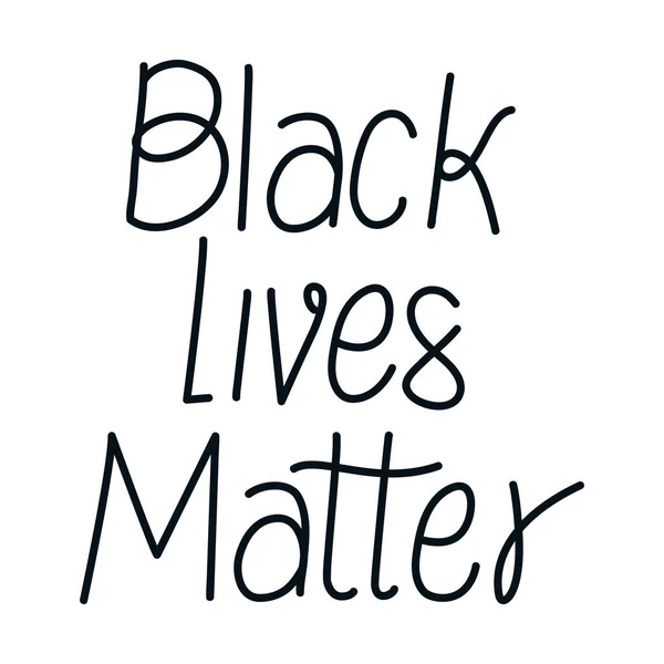 Las vidas negras importan Letras Diseño de Vectores — Vector de stock