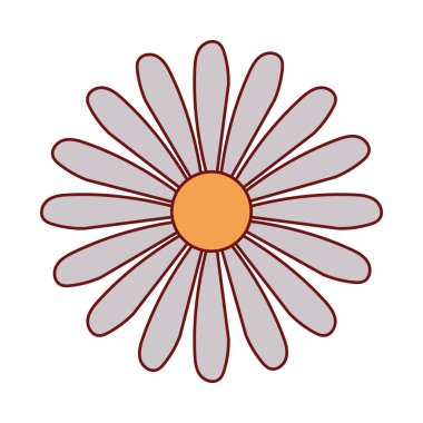 İzole çiçek ikonu vektör tasarımı