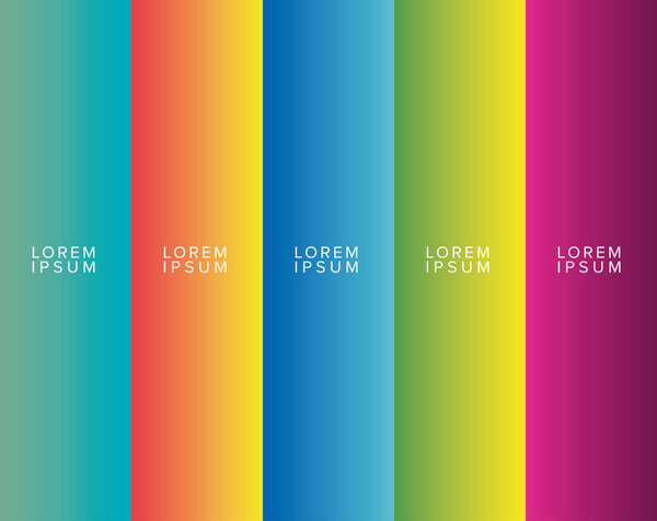 Colorful gradient backgrounds frames with place for text vector design