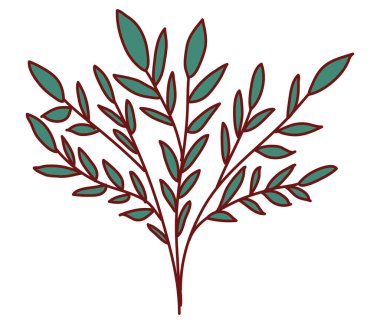 İzole edilmiş yaprak ikon vektör tasarımı