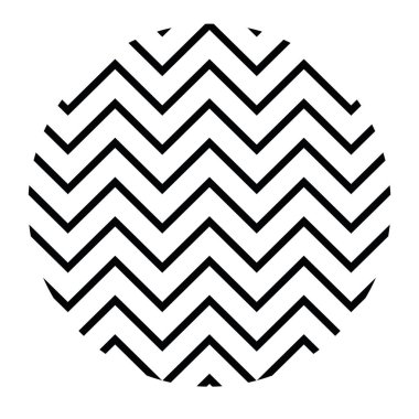 Geometrik ve soyut zig zag daire vektör tasarımı