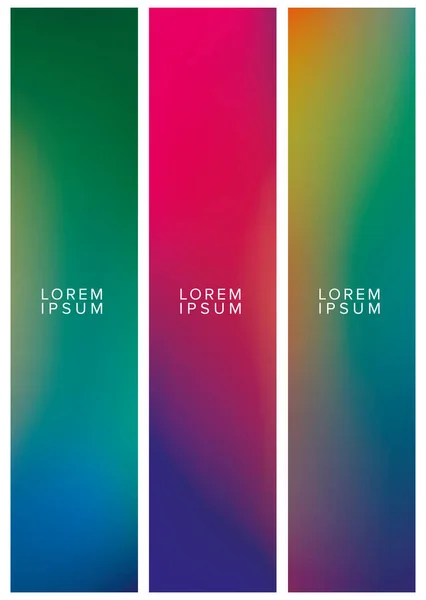 Colorful gradient backgrounds frames with place for text vector design — Stock Vector