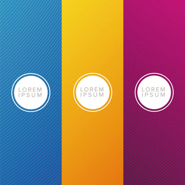 blue orange and purple gradient backgrounds with circle vector design