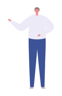 izole edilmiş Avatar adam çizgi film vektör tasarımı