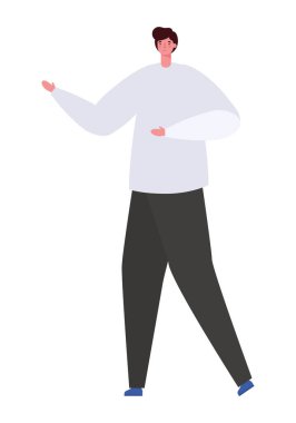 izole edilmiş Avatar adam çizgi film vektör tasarımı