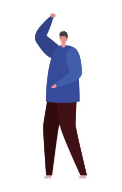 izole edilmiş Avatar adam çizgi film vektör tasarımı