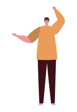 izole edilmiş Avatar adam çizgi film vektör tasarımı