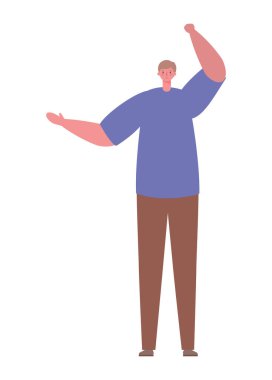 izole edilmiş Avatar adam çizgi film vektör tasarımı