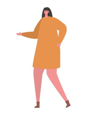 İzole edilmiş Avatar kadın çizgi film vektör tasarımı