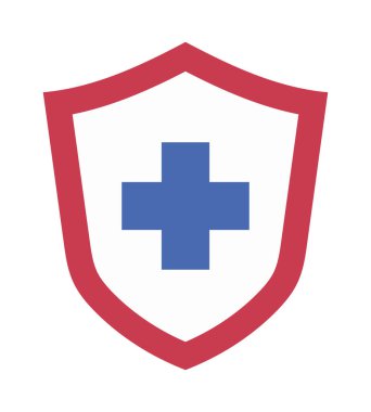 Tıbbi bakım konsepti vektör tasarımlı kalkan