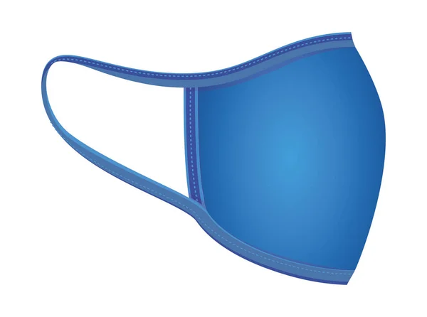 Isolierte blaue medizinische Maske Vektor Design — Stockvektor