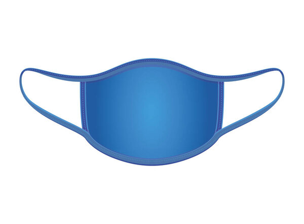 Isolated blue medical mask vector design