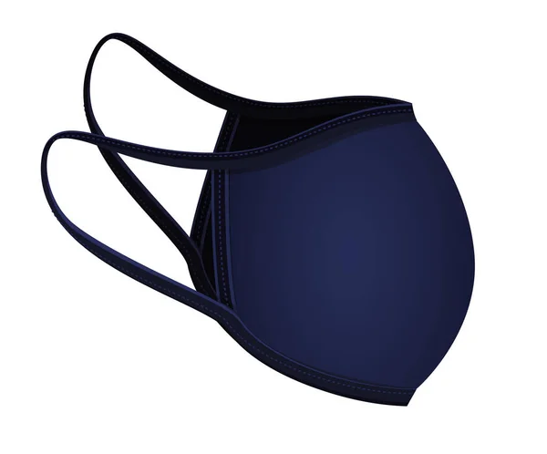 Diseño de vectores de máscara médica azul aislado — Vector de stock