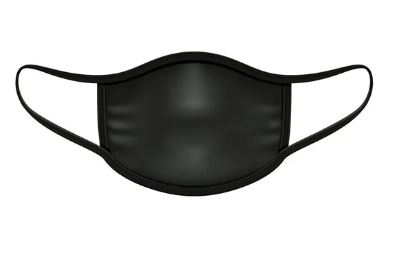 Изолированная черная медицинская маска — стоковый вектор