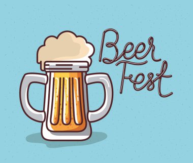 Festival vektör tasarımının bira bardağı