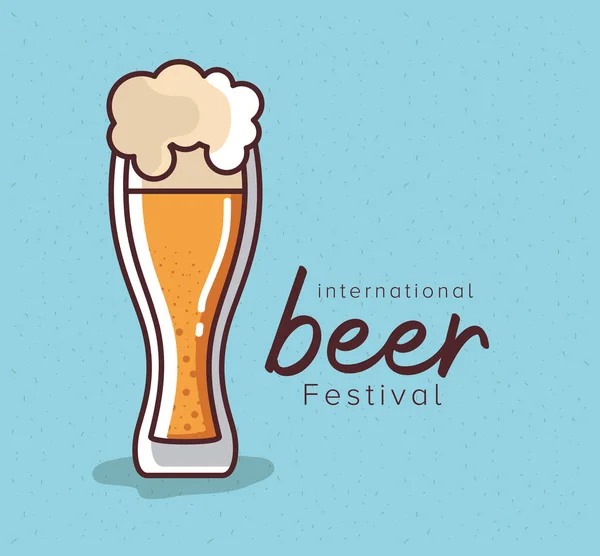 Verre à bière de design vectoriel festival — Image vectorielle