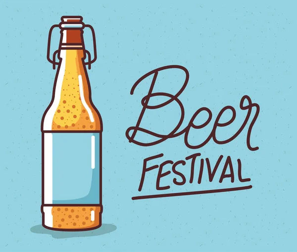Bouteille de bière de design vectoriel festival — Image vectorielle