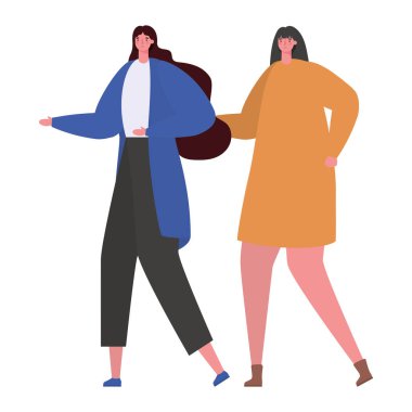 Kadınlar karikatür vektör tasarımını avatarlar