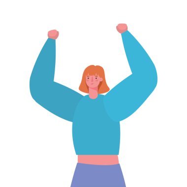 İzole edilmiş Avatar kadın çizgi film vektör tasarımı