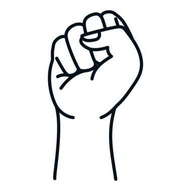 İzole edilmiş yumruk vektör tasarımı