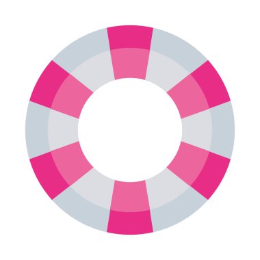 İzole havuz çizgili yüzen vektör tasarımı