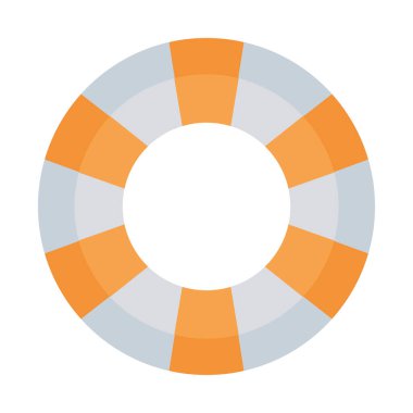 İzole havuz çizgili yüzen vektör tasarımı